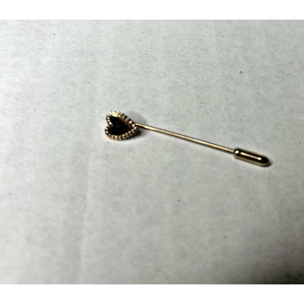 Vtg Sarah Coventry Pin Heart Stick Jewelry Faux Gold tone SC